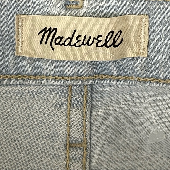 MADEWELL NWT THE MOM JEAN HIGH WAIST RIPPED RAW HEM JEANS HARMAN 26 28 - Picture 9 of 12